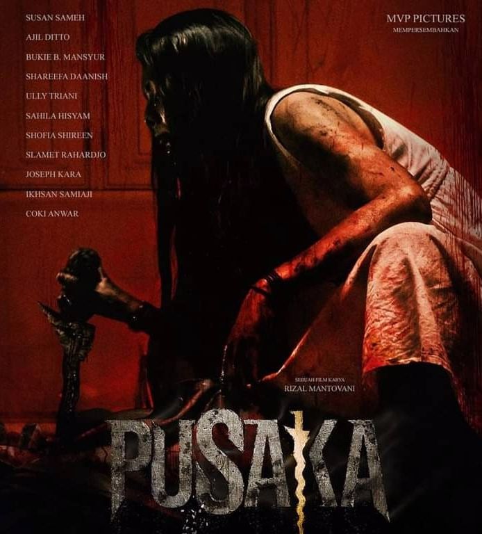 Official poster film horor Pusaka yang dibintangi artis Shareefa Daanish