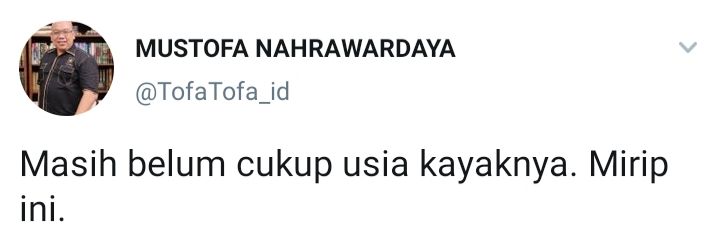 Cuitan Mustofa Nahrawardaya.