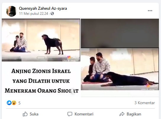 Tangkapan unggahan hoax/Facebook/Quensyah Zaheul Az-syara