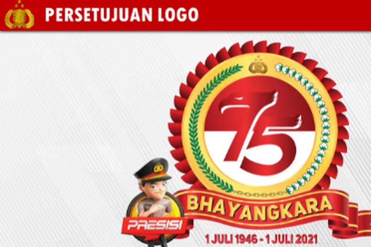 Link Download Logo HUT Bhayangkara ke 75 PNG Disertai Tema dan Sejarah