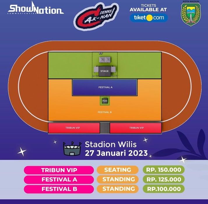 Jadwal Konser Denny Caknan LIVE IN MADIUN di Stadion Wilis Lengkap Harga Tiket