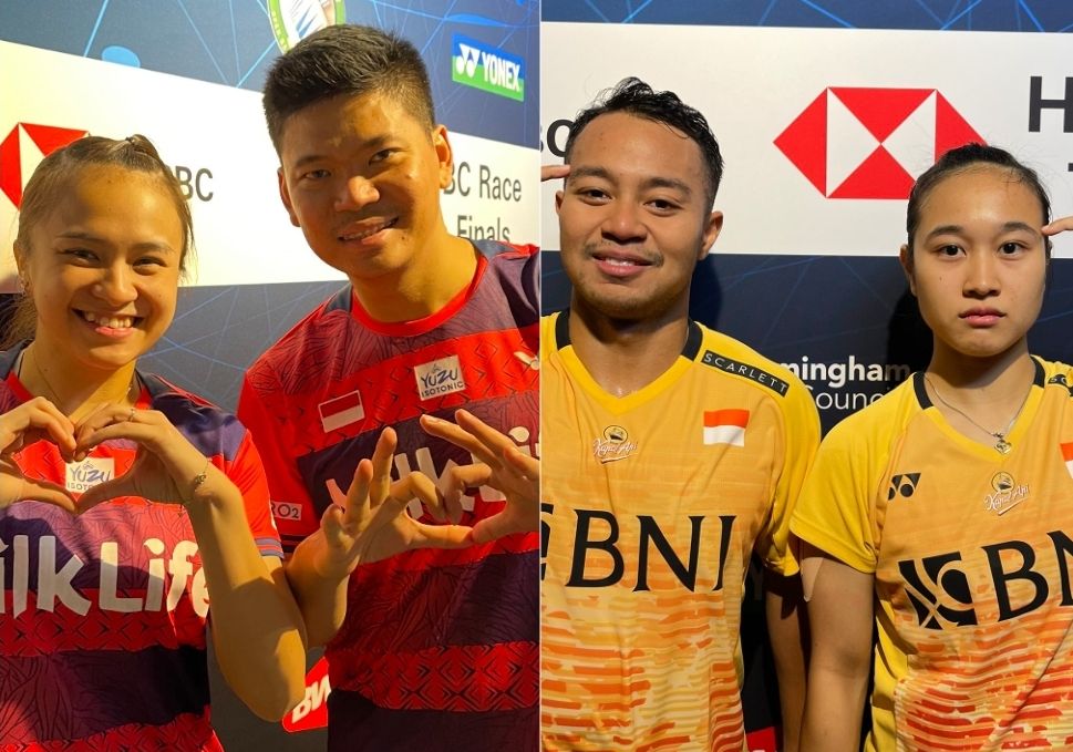 Ganda campuran Indonesia PRaveen Jordan/Melati Daeva dan Rehan/Lisa akan bertemu di babak perempat final Spain Masters hari ini, Jumat 31 Maret 2023.*