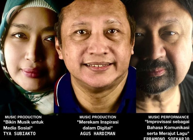 Tiga musisi yang akan bicara pada acara workshop musisi berbagi di Bandung pada 1 Oktober 2022 nanti.