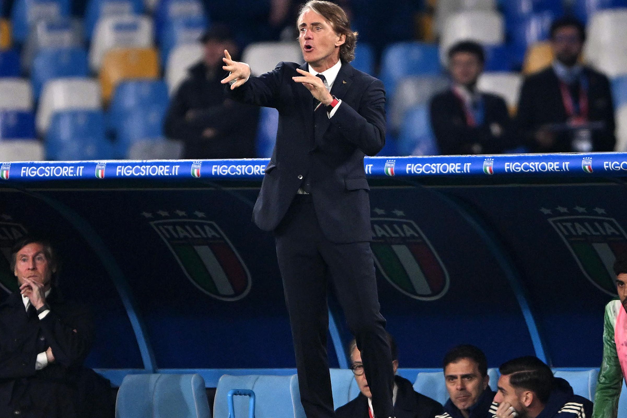 Pelatih Italia, Roberto Mancini.