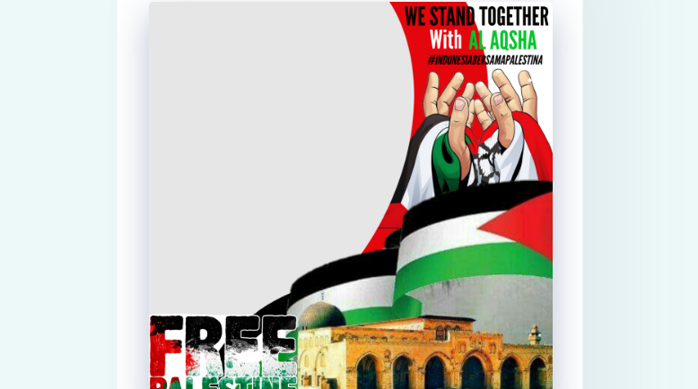 bingkai twibbon Save Palestina