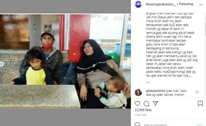 satu keluarga jalan kaki 6 hari dari Gombong ke Bandung