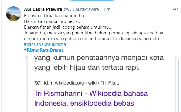 Tangkapan layar twitter akun @A_CakraPrawira.