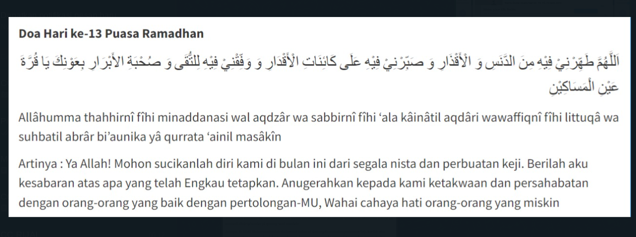 Ada Bacaan Doa Harian Ramadhan Ke-13? Link Download PNG Di Sini