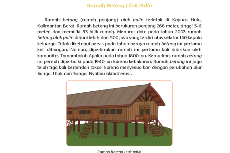 Kunci Jawaban Tema 8 Kelas 5 Halaman 16, 17: Keunikan Rumah Betang Uluk Palin - Portal Pekalongan - Halaman 3