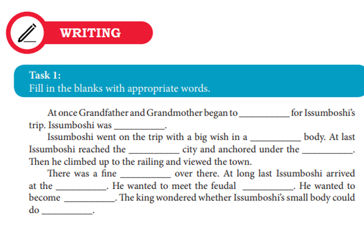 Pembahasan Bahasa Inggris Kelas 10 Halaman 166 Writing, Task 1 Fill In ...