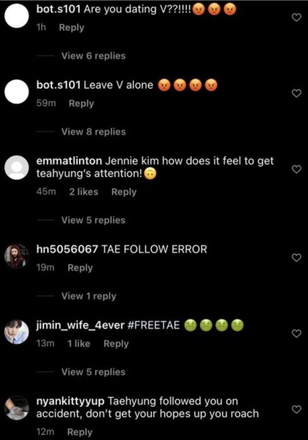 Malicious comments left on Jennie’s Instagram | @jennierubyjane/Instagram