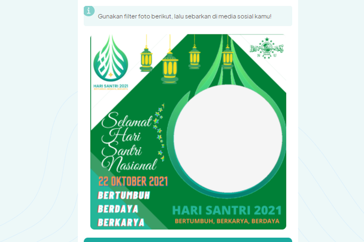 Twibbon Hari Santri Nasional 2021, Berikut Linknya Gratis Dan Cara ...