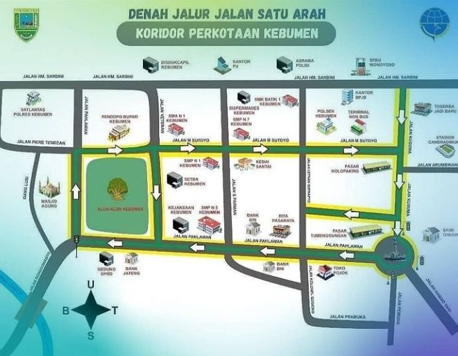 Ini 4 Jalur Satu Arah Di Kebumen Yang Akan Diuji Coba Mulai Tanggal 5 Mei 2021 Portal Purwokerto