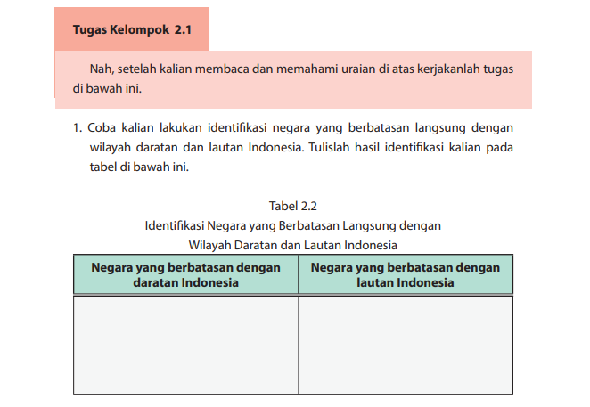 Berikut ini pembahasan PKN kelas 10 halaman 44 Negara yang Berbatasan Langsung dengan Wilayah Daratan dan Lautan Indonesia.