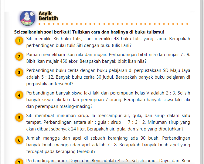 Kunci Jawaban Matematika Kelas 5 Sd Halaman 96 Soal Cerita Siti Memiliki Buku Tulis Ringtimes Banyuwangi