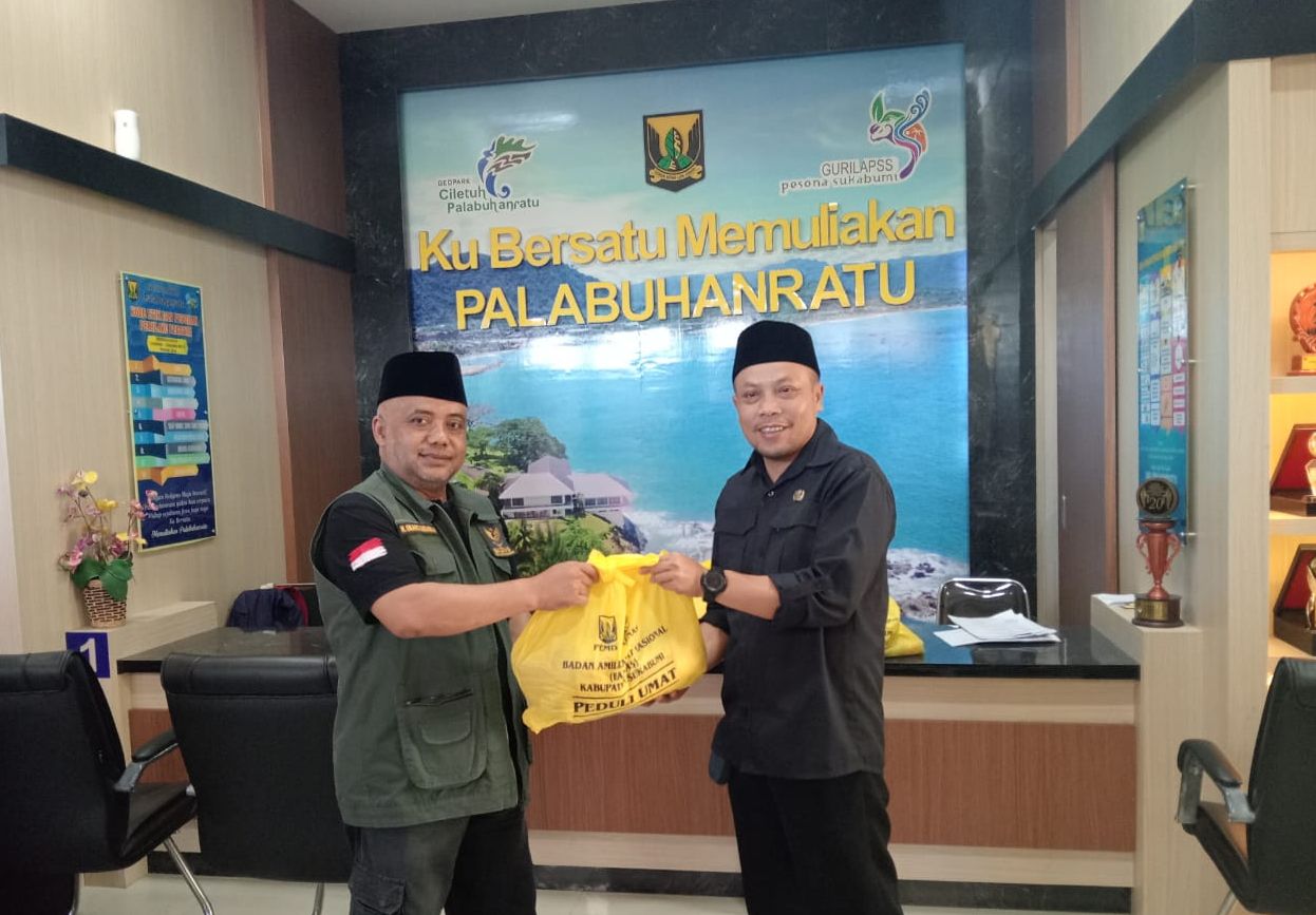 Baznas Kabupaten Sukabumi akan salurkan bantuan paket sembako kepada warga terdampakbanjir rob di Palabuhanratu, Sukabumi