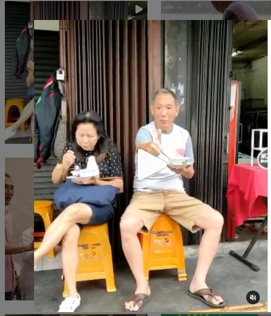 Momen Jusuf Hamka bersama Istri makan soto kuning di warung kaki lima di kawasan Bogor, Jawa Barat