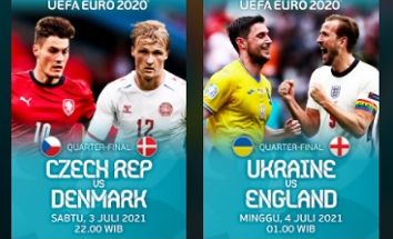 Jadwal Euro 2020 Hari Ini Babak 8 Besar Ceko Vs Denmark Ukraina Vs Inggris Malam Ini Di Mola Tv Potensi Bisnis