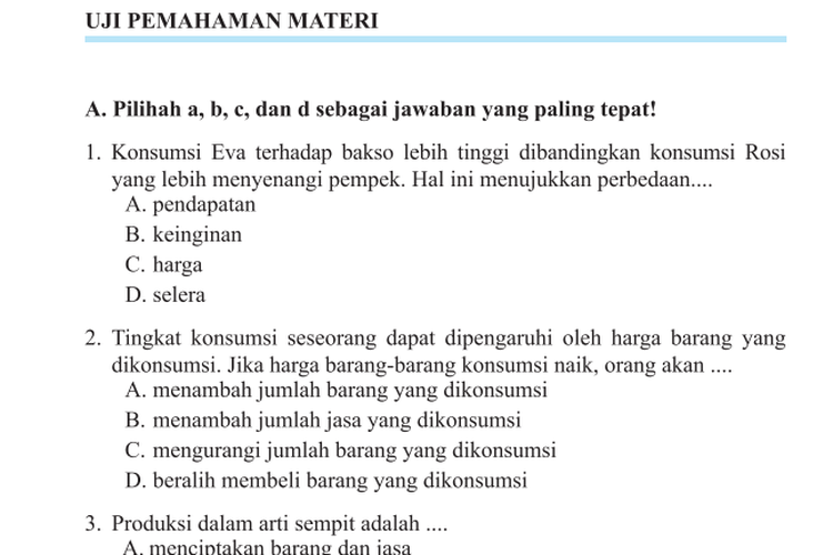 Tingkat konsumsi seseorang dapat dipengaruhi oleh harga barang yang dikonsumsi. jika harga barang-barang yang dikonsumsi naik, maka seseorang akan ….