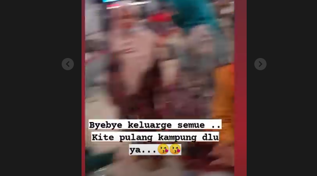 Tangkapan layar dari video yang diunggah oleh salah satu korban hilangnya pesawat Sriwijaya Air dengan Nomor Penerbangan SJ182