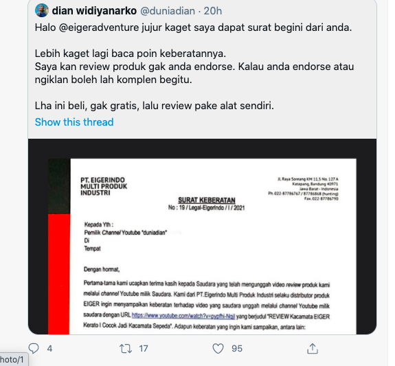 Surat Eiger Viral Ceo Eigerindo Cara Penyampaian Kami Salah Isu Bogor