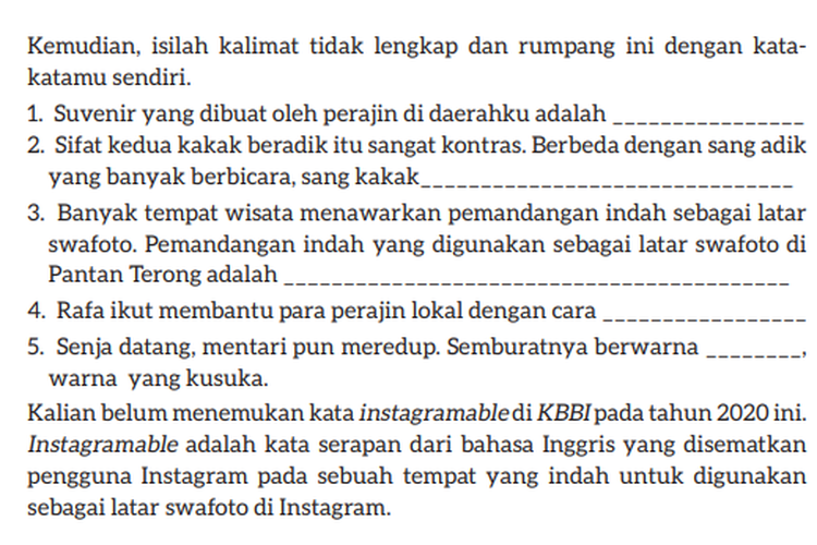 Kunci Jawaban Bahasa Indonesia Kelas 7 Halaman 8 Kurikulum Merdeka ...