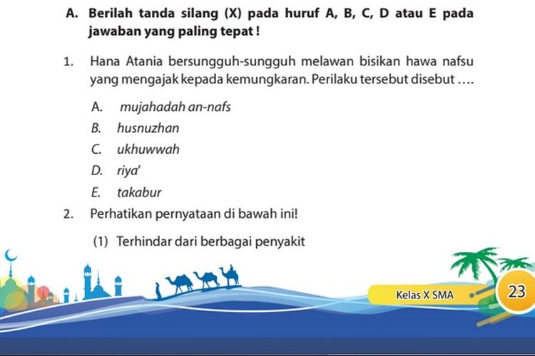 Pembahasan Soal PAI Kelas 10 MA Halaman 23, 24, 25, 26, Mujahadah An ...