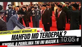 Thumbnail video yang mengatakan bahwa Menkopolhukam Mahfud MD terdepak dari Kabinet Indonesia Maju