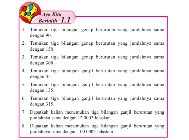 Kunci Jawaban Matematika Kelas 8 Halaman 12, Ayo Kita Berlatih 1.1 ...