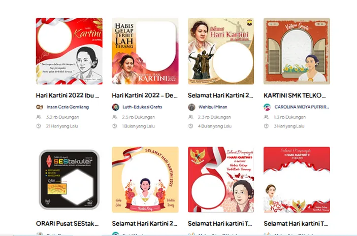 Link Download Twibbon Hari Kartini 21 April 2022 Dapatkan Desain