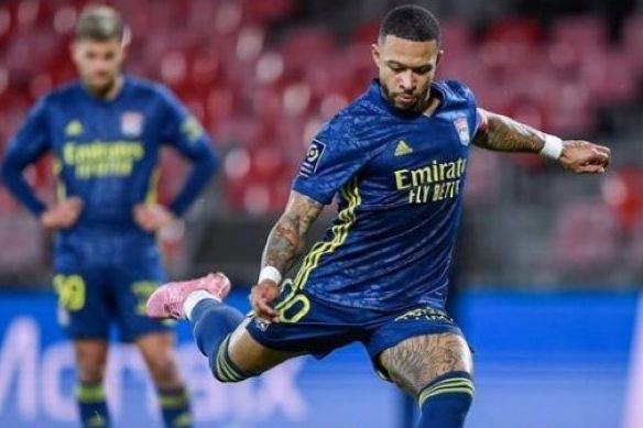 Liga Prancis Memphis Depay Ciptakan Kemenangan Bagi Lyon 