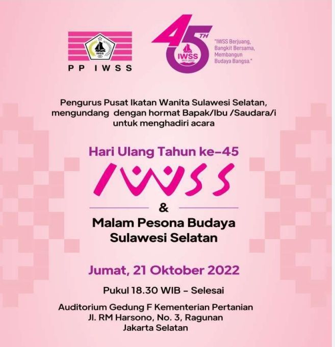Prof Syahrul Yasin Limpo: IWSS akan Menjadi Organisasi Wanita Andalan dari Bagian Timur untuk Indonesia