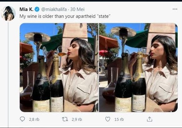Tangkapan layar akun twitter milik Mia Khalifa