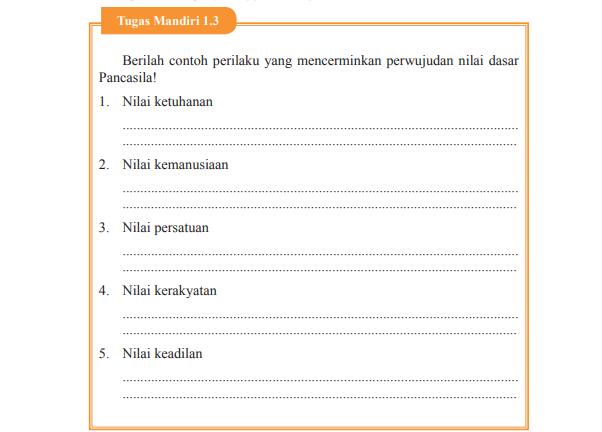 Kunci Jawaban PKN Kelas 9 Halaman 19 Tugas Mandiri 1.3, Pembahasan Soal ...