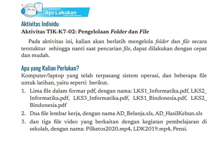 Kunci Jawaban Informatika Kelas 7 Halaman 47 48 Kurikulum Merdeka Pengelolaan Folder Dan File 0347