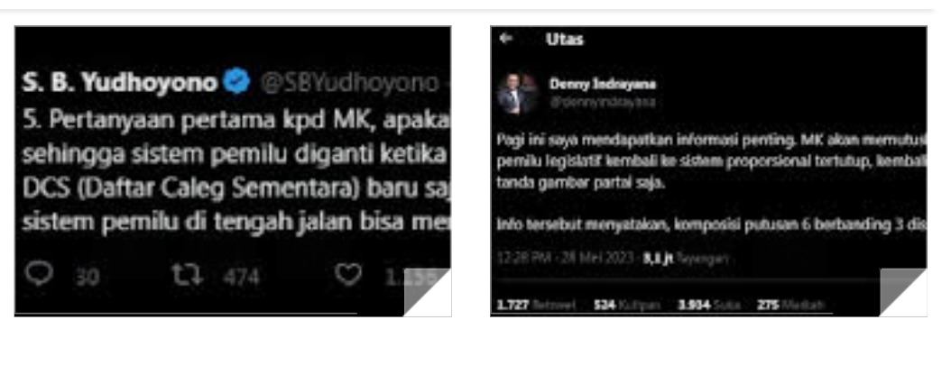 Kolase Twitter @SBYudhoyono dan @dennyindrayana