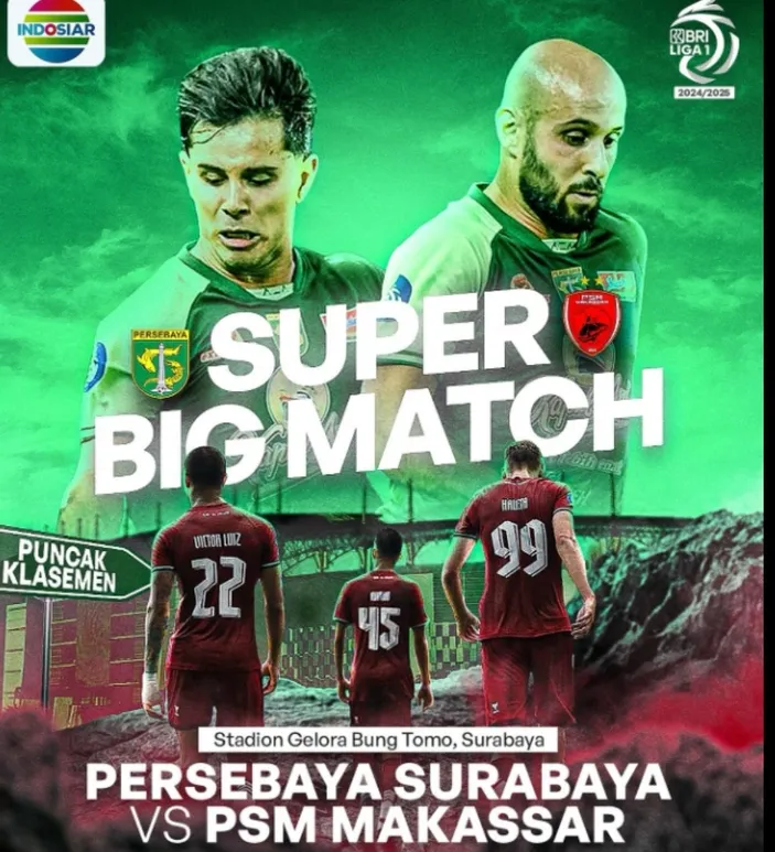 Jadwal Lengkap BRI Liga 1 2024/2025 Hari Ini Persebaya Surabaya vs PSM