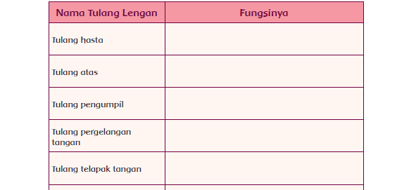 Ilustrasi kunci jawaban Buku Tema 1 Kelas 5 SD MI halaman 68 Subtema 2, fungsi masing-masing tulang lengan.