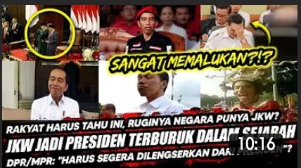 Thumbnail video yang mengatakan bahwa MPR desak gelar sidang istimewa untuk adili Jokowi