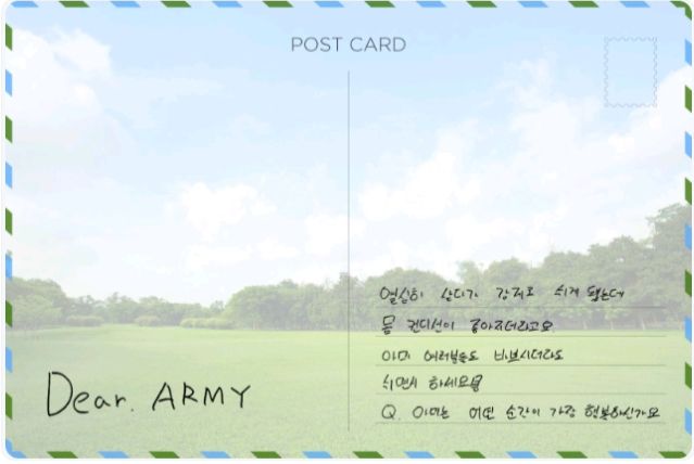 Surat dari Jin BTS buat ARMY