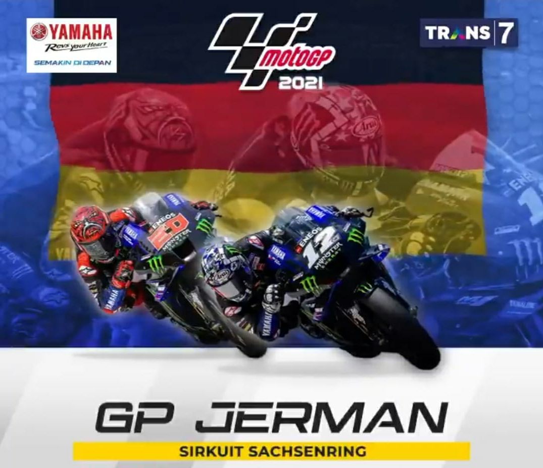 Link Live Streaming Trans7 Live Race MotoGP Jerman 2021 Rossi Start di Posisi ke-16