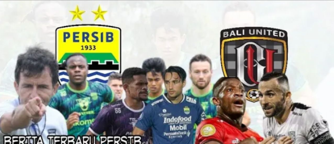Potret Pemain Persib dan Bali United. 