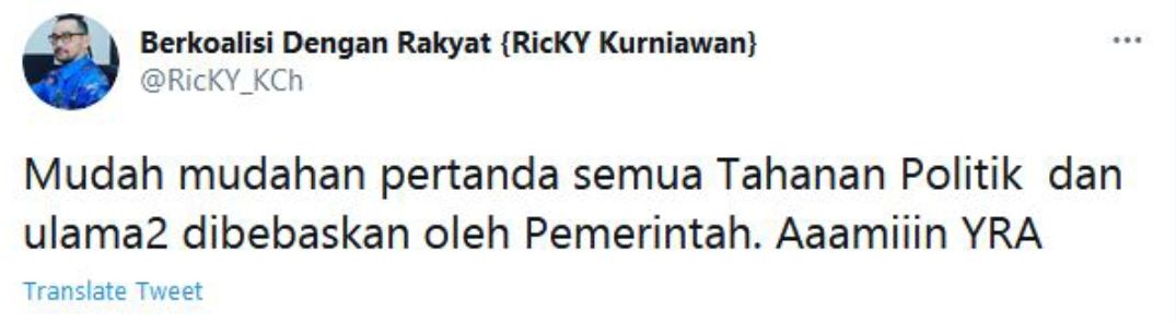Cuitan DPP Partai Demokrat, Ricky Kurniawan Chairul.