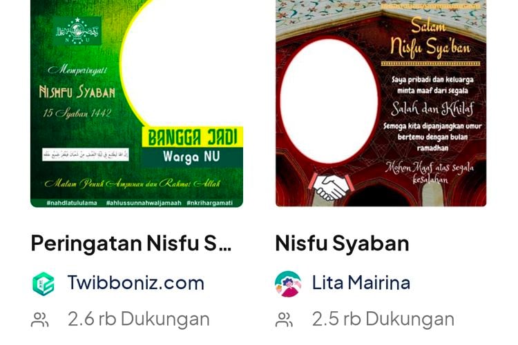 Link Download Twibbon Keren Sambut Malam Nisfu Syaban H Cocok