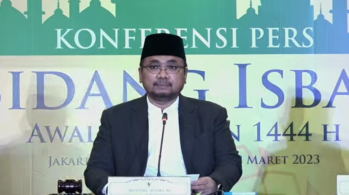 Konferensi pers Kemenag RI terkait hasil sidang Isbat penetapan awal 1 Ramadhan 1444 H