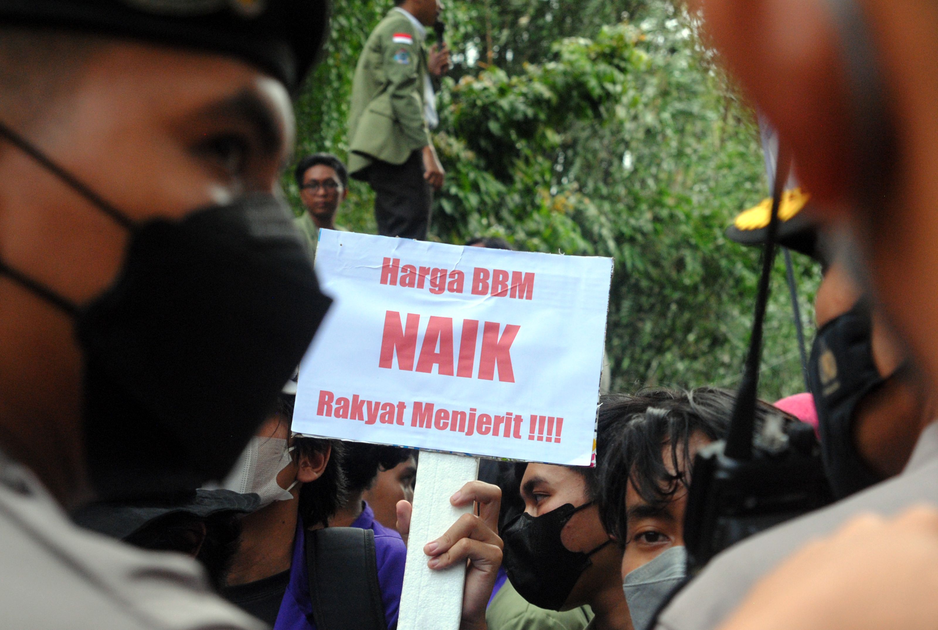 Dokumentasi demo mahasiswa. Aliansi BEM SI menyerukan demo 11 April 2022 di Istana Negara.