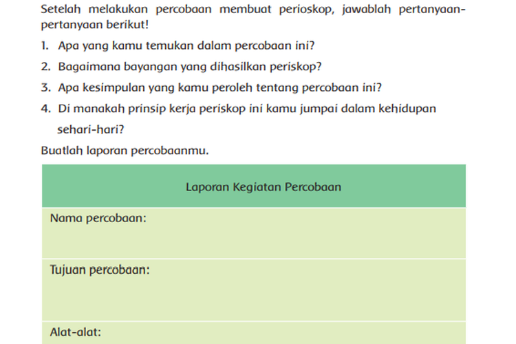 apa yang kamu temukan dalam percobaan ini
