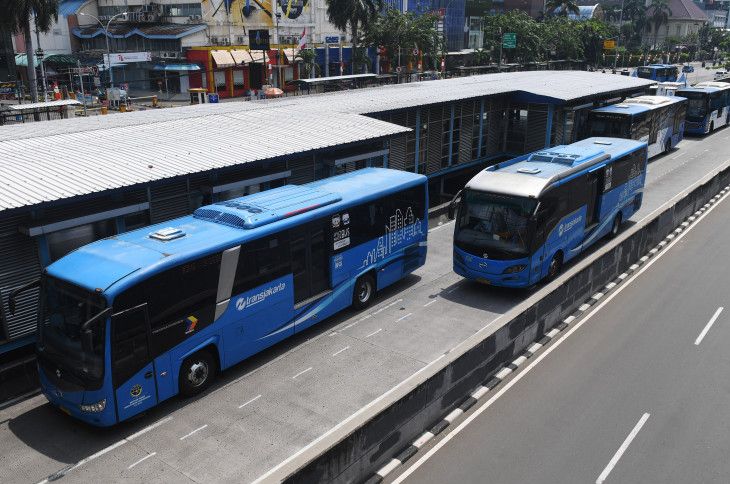 Ilustrasi bus TransJakarta