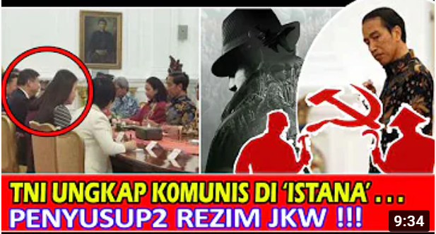 Thumbnail video yang mengatakan bahwa rezim Jokowi dipenuhi komunis
