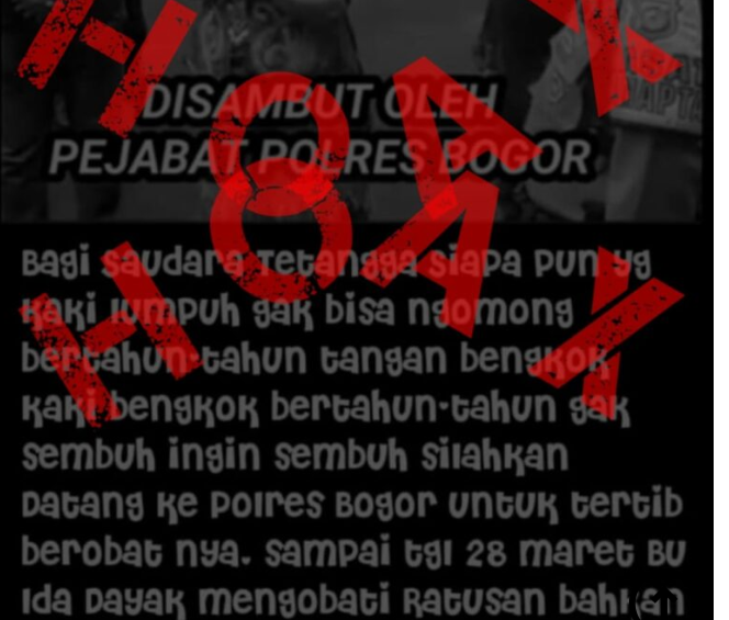 Polres Bogor pastikan bawa informasi terkait praktek pengobatan tradisional ibu Ida daya di Mako polres hanya pada hari Rabu tanggal 22 Maret 2023